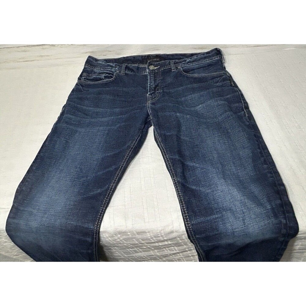 Silver Jeans Mens Size 36 x 32 Allan Classic Fit Straight Leg Stretch Denim pant - Picture 9 of 12